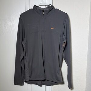 Nike Men's Performance Jacket in Gray with Orange Details